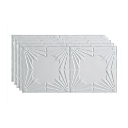 Acoustic Ceiling Products Fasade Art Deco - 48-3/8" x 24-3/8" PVC Glue Up Tile in Matte White - PG5501